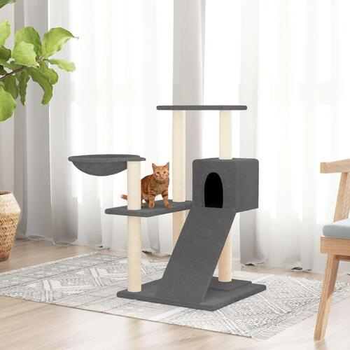 Kradsetræ med sisalstolper 82 cm mørkegrå