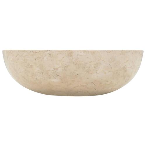 Håndvask 40 x 12 cm marmor cremefarvet