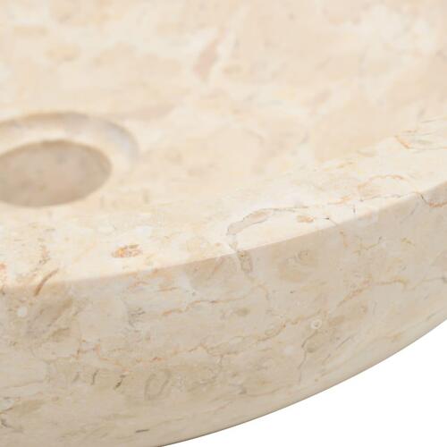 Håndvask 40 x 12 cm marmor cremefarvet