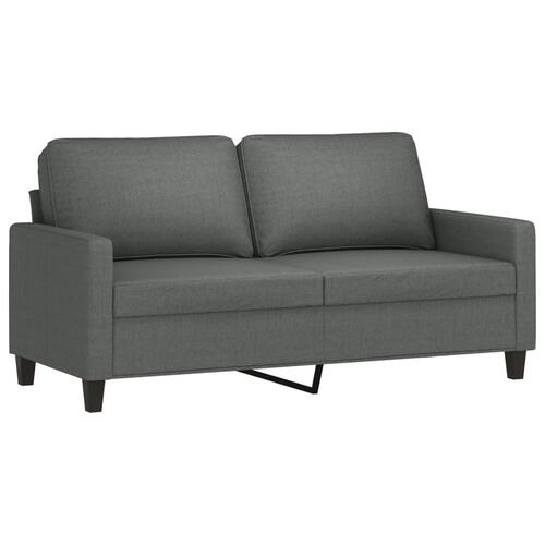 2 personers sofa med hynder stof mørkegrå