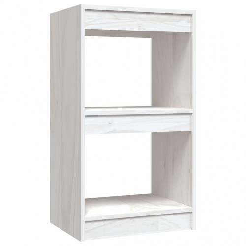 Bogreol 40x30x71,5 cm massivt fyrretræ hvid