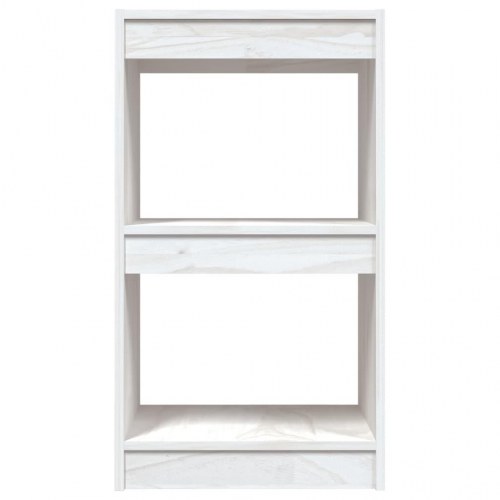 Bogreol 40x30x71,5 cm massivt fyrretræ hvid