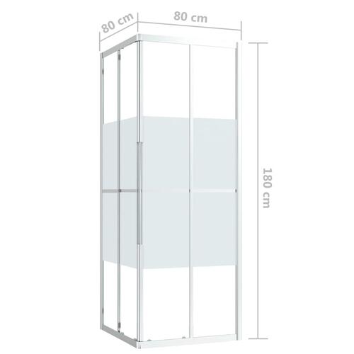 Brusekabine 80x80x180 cm sikkerhedsglas