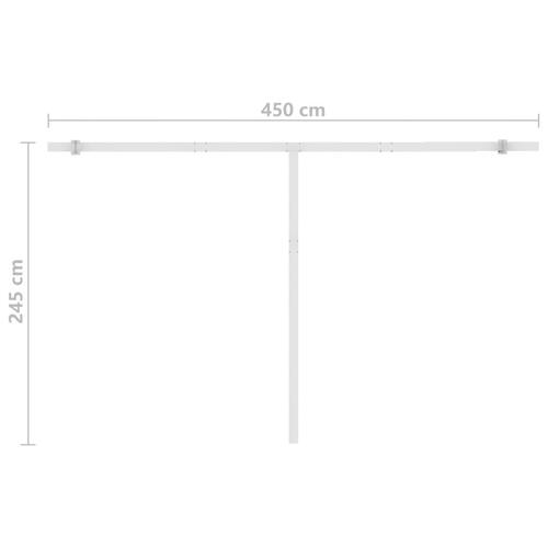 Fritstående markise 400x350 cm automatisk betjening orange/brun