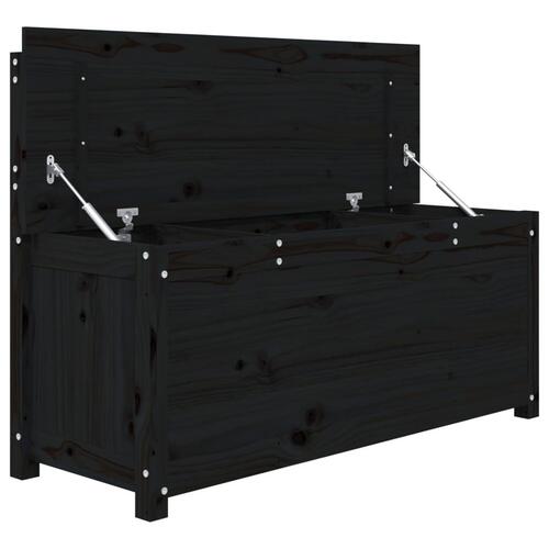 Bænk 110x41x76,5 cm massivt fyrretræ Sort