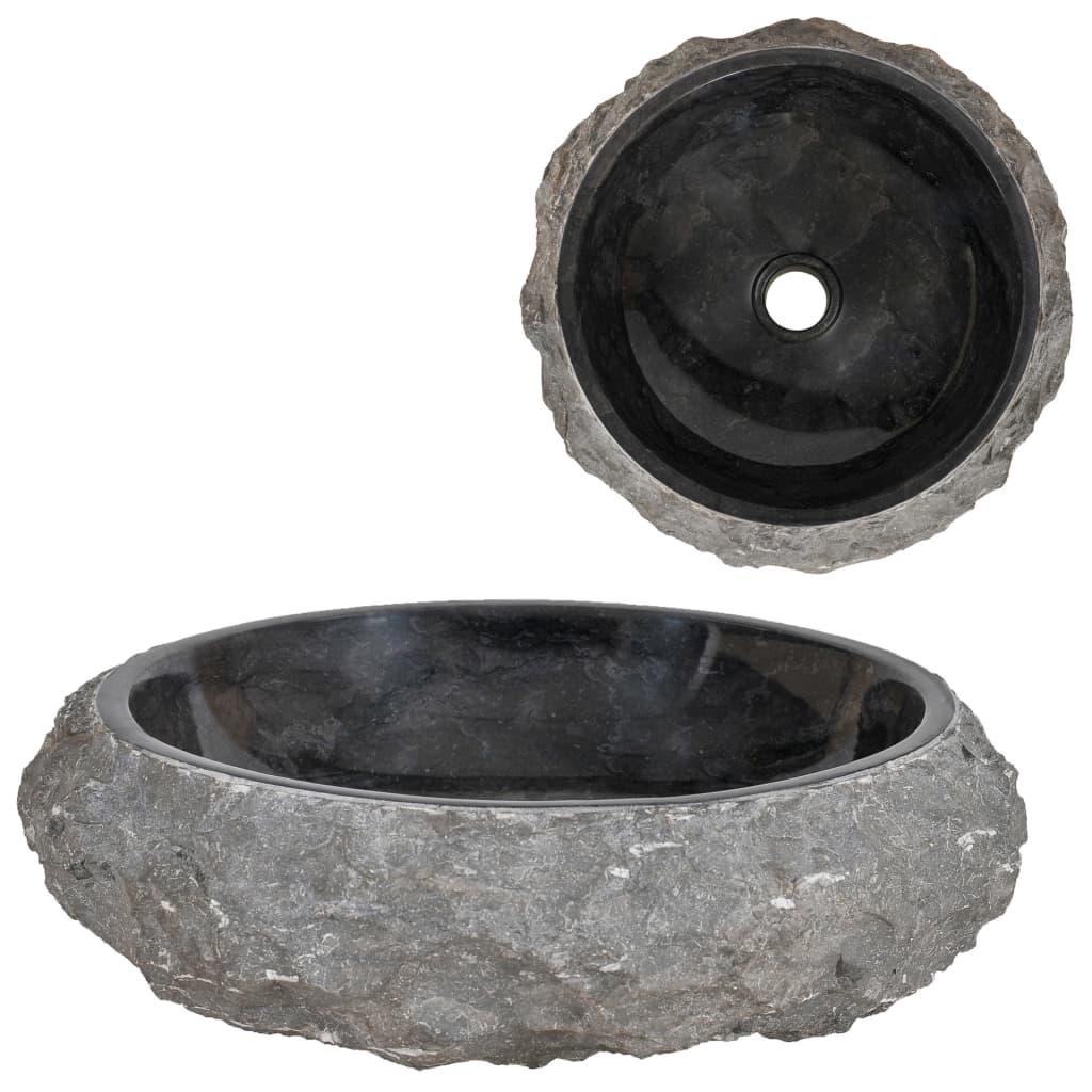 Håndvask 40 x 12 cm marmor sort