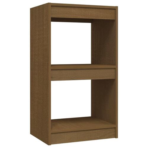 Bogreol 40x30x71,5 cm massivt fyrretræ honningbrun
