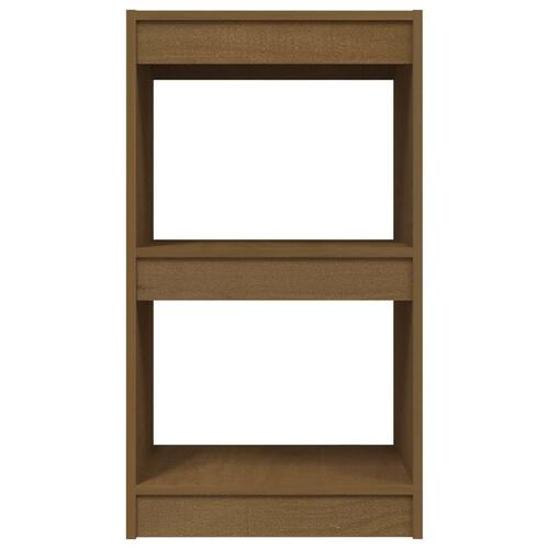 Bogreol 40x30x71,5 cm massivt fyrretræ honningbrun