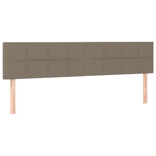 Sengegavl med LED-lys 160x5x78/88 cm stof gråbrun