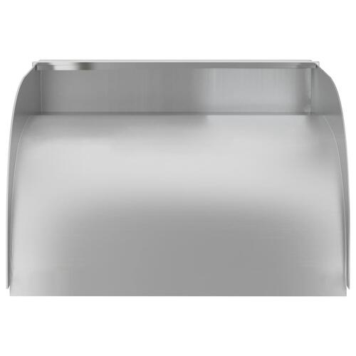 Havespringvand med LED-lys 30x34x14 cm rustfrit stål 304