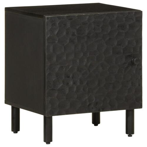 Sengeborde 2 stk. 40x33x46 cm massivt mangotræ sort