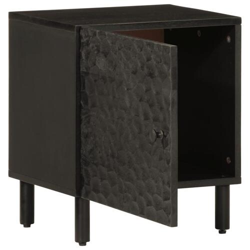 Sengeborde 2 stk. 40x33x46 cm massivt mangotræ sort