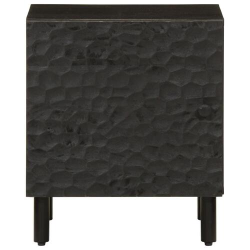Sengeborde 2 stk. 40x33x46 cm massivt mangotræ sort