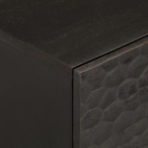 Sengeborde 2 stk. 40x33x46 cm massivt mangotræ sort