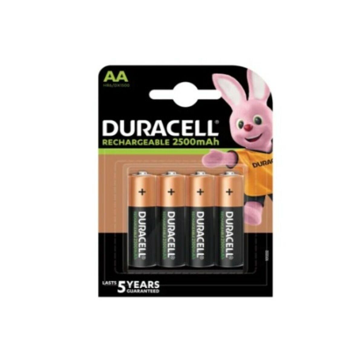 Genopladelige batterier DURACELL HR06-P AA NiMh 2500 mAh (4 stk)