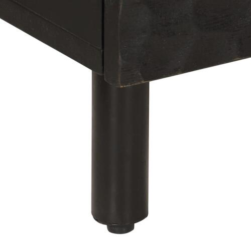 Sengeborde 2 stk. 40x33x46 cm massivt mangotræ sort