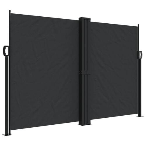 Sammenrullelig sidemarkise 160x1000 cm sort