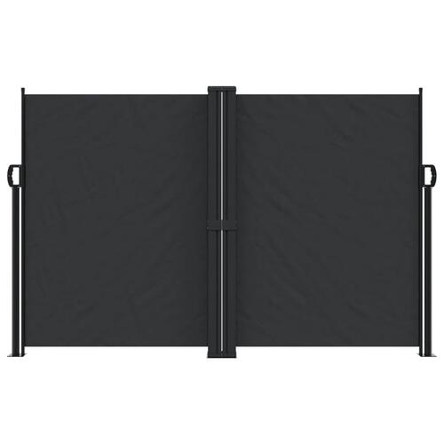 Sammenrullelig sidemarkise 160x1000 cm sort