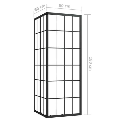 Brusekabine 80x80x180 cm sikkerhedsglas