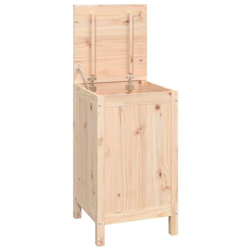 Vasketøjskurv 44x44x76 cm massivt fyrretræ