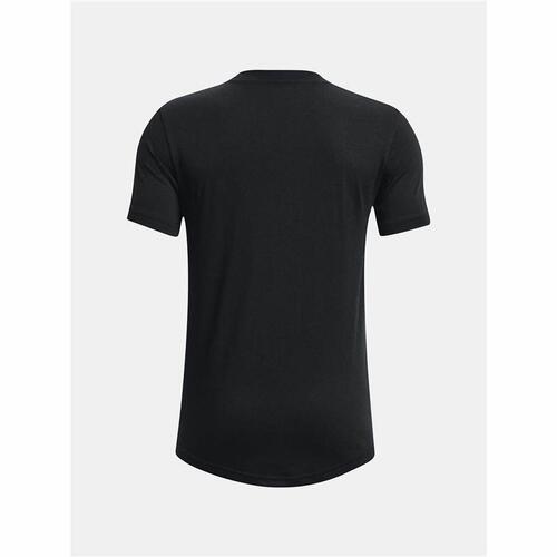 Kortærmet T-shirt til Mænd Under Armour Curry Lightning Logo Sort 14-16 år