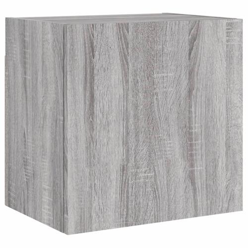 Tv-bord til væg 2 stk. 40,5x30x40 cm konstrueret træ grå sonoma