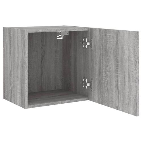 Tv-bord til væg 2 stk. 40,5x30x40 cm konstrueret træ grå sonoma