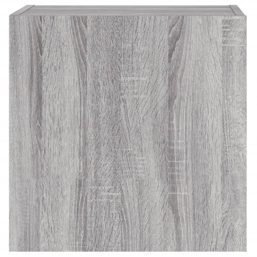 Tv-bord til væg 2 stk. 40,5x30x40 cm konstrueret træ grå sonoma