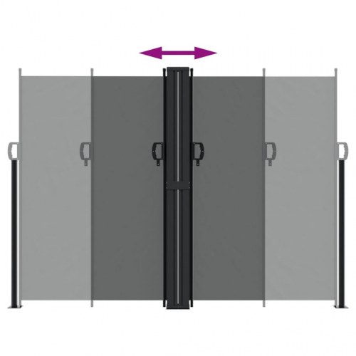 Sammenrullelig sidemarkise 180x1000 cm antracitgrå