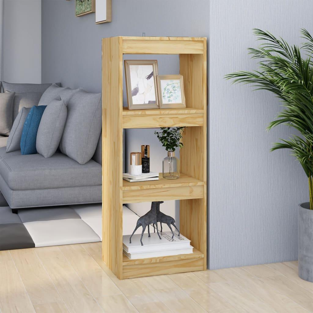 Bogreol/rumdeler 40x30x103,5 cm massivt fyrretræ
