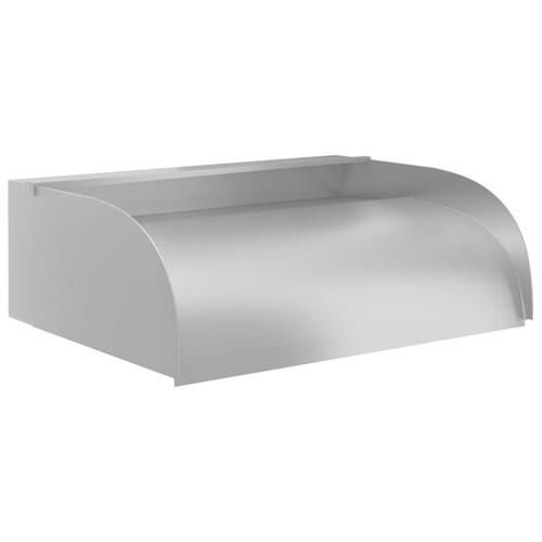 Havespringvand med LED-lys 45x34x14 cm rustfrit stål 304
