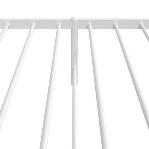 Sengeramme med sengegavl 100×200 cm - metal, hvid
