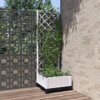 Plantekasse med espalier 40x40x121,5 cm PP hvid