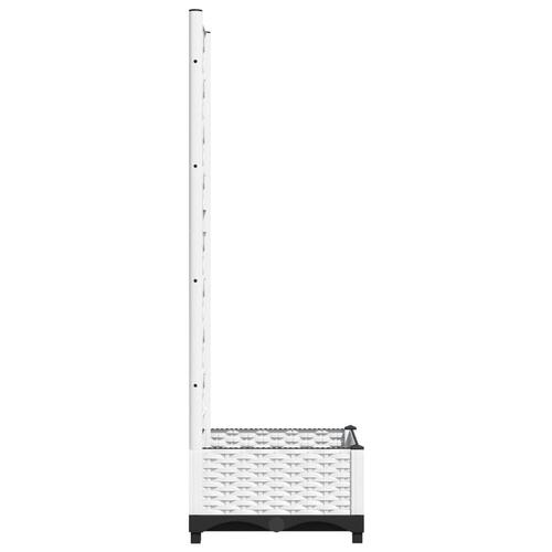 Plantekasse med espalier 40x40x121,5 cm PP hvid