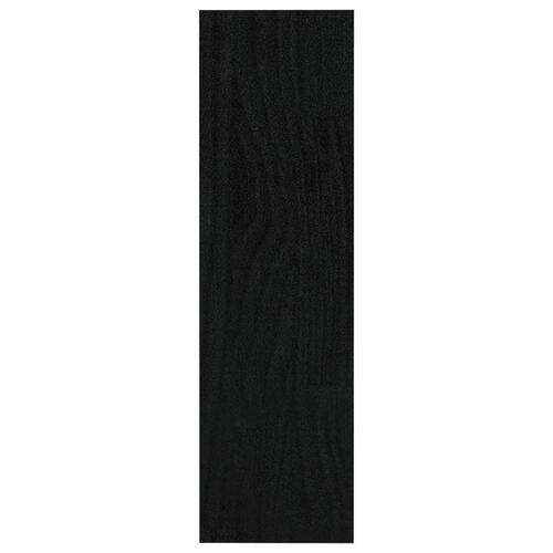 Bogskab/rumdeler 100x30x103 cm massivt fyrretræ sort