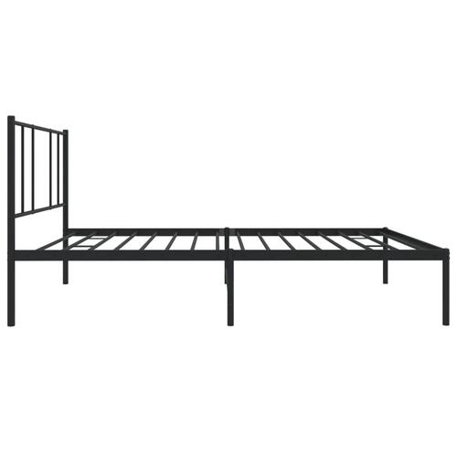 Sengeramme med sengegavl 80x200 cm metal sort