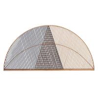 Sengegavl Trekant Brun Sort Rattan 160 x 80,5 x 2 cm