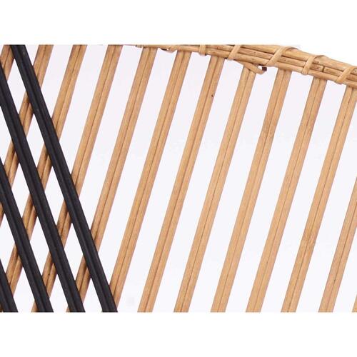 Sengegavl Trekant Brun Sort Rattan 160 x 80,5 x 2 cm