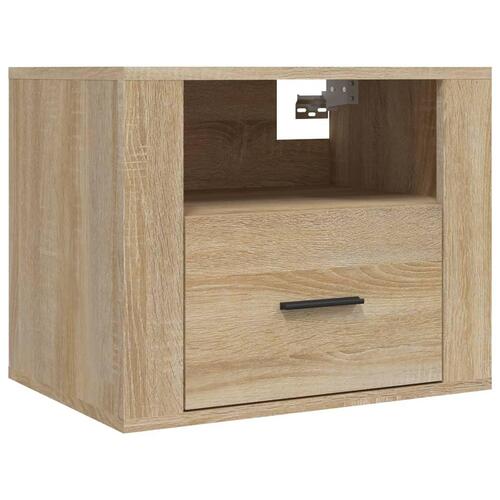 Væghængte sengeborde 2 stk. 50x36x40 cm Sonoma-eg