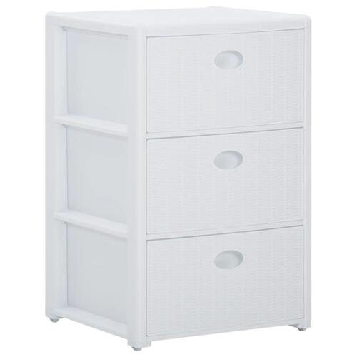 Kommode 40x40x60 cm 3 skuffer hvid
