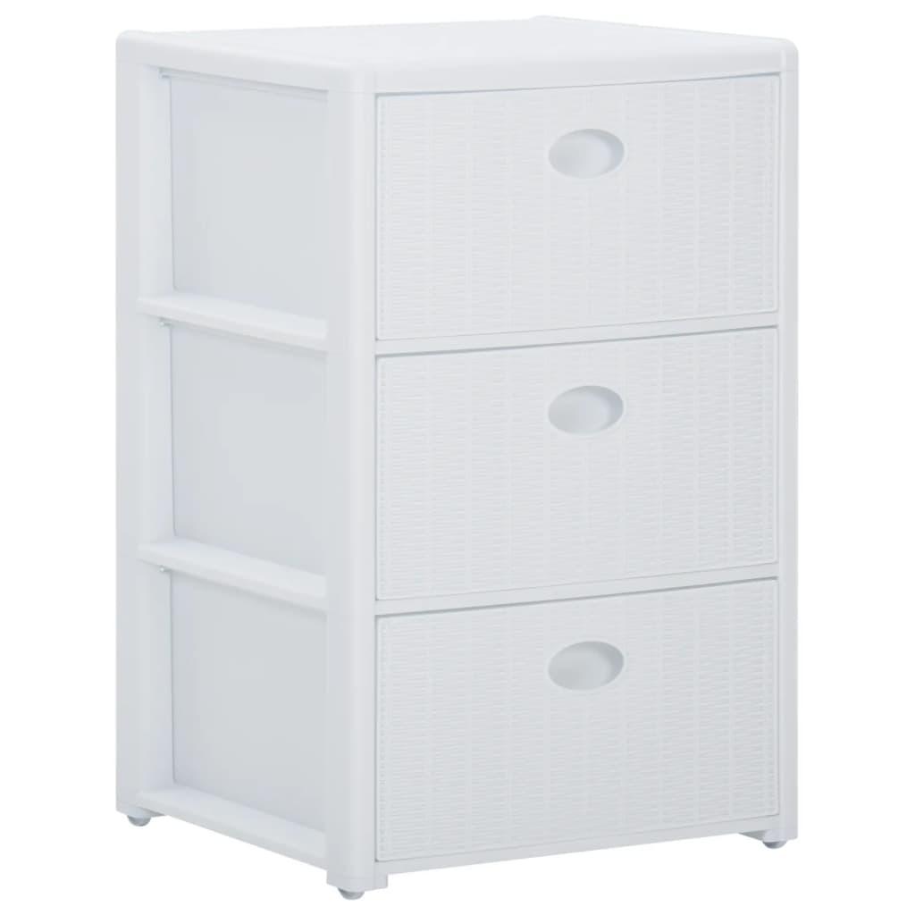 Kommode 40x40x60 cm 3 skuffer hvid