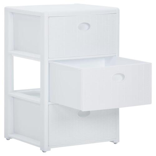 Kommode 40x40x60 cm 3 skuffer hvid