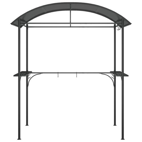Grillpavillon med sidehylder 220x115x230 cm stål antracitgrå