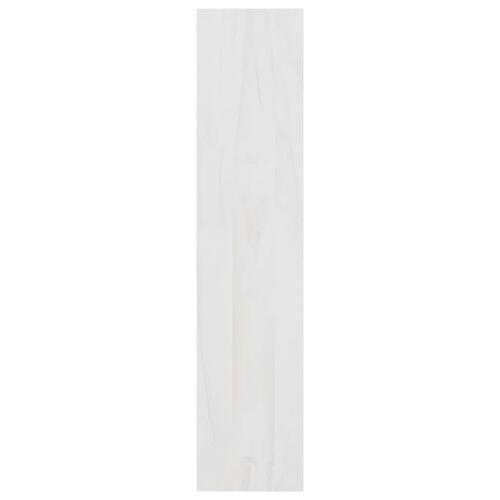 Bogskab/rumdeler 100x30x135,5 cm massivt fyrretræ hvid