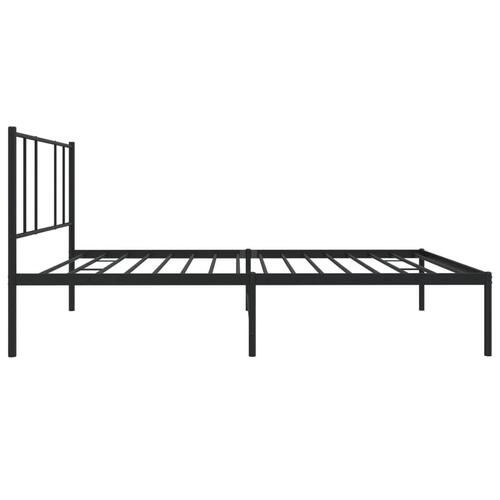 Sengeramme med sengegavl 90x190 cm metal sort