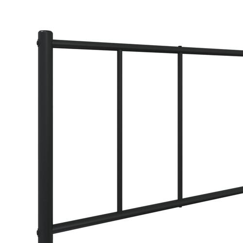 Sengeramme med sengegavl 90x190 cm metal sort