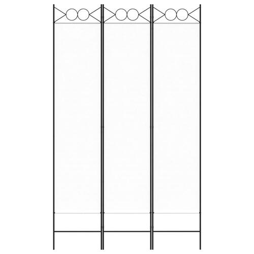 3-panels rumdeler 120x200 cm stof hvid