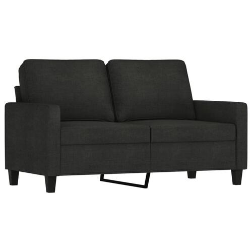 3 personers sofa med hynder stof sort