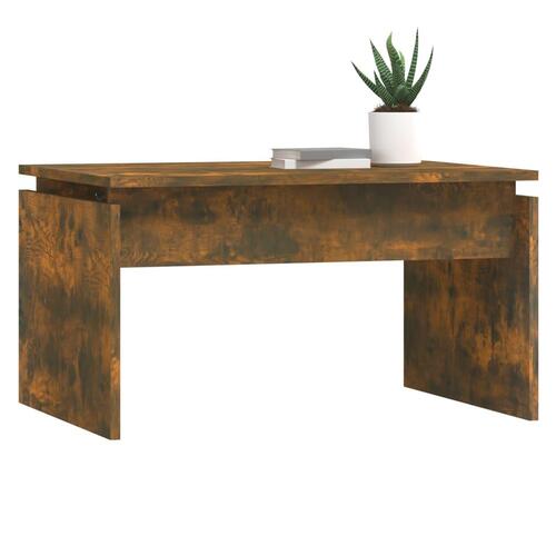 Sofabord 68x50x38 cm konstrueret træ røget egetræsfarve