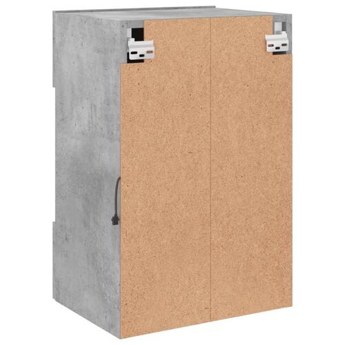 Væghængt tv-bord med LED-lys 40x30x60,5 cm betongrå